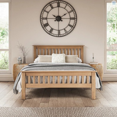 Solid wood bed frame - bed, 4ft6