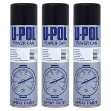 3 x U-Pol Satin Black Power