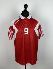 RETRO Denmark National Team home football shirt EURO 1992 #9 Hummel Size XL