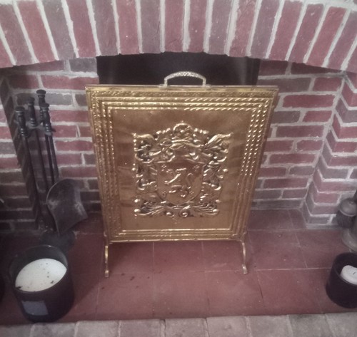 Fire screen antique 19th - fire,