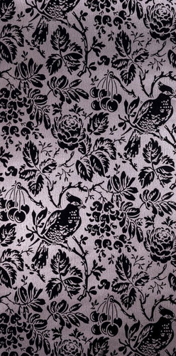Exclusive flock damask black - damask,