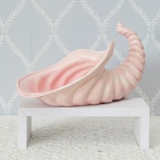 Pink Shell Ceramic Cornucopia