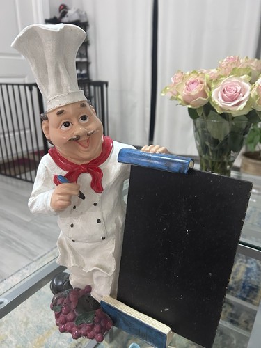 Chef statue with chalkboard - chalkboard, 16