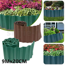 9M Flexible Plastic Garden Grass Lawn Path Edging Edge Border Green Patio Roll