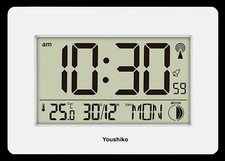 Radio Control Wall Clock or Desk Clock  Large LCD UK & Ireland Version