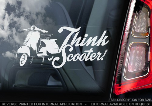 Think scooter car sticker - scooter,
