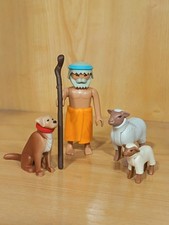 PLAYMOBIL SHEPHERD VILLAGER WITH DOG AND SHEEP, NATIVITY SCENE - 10/7/25
