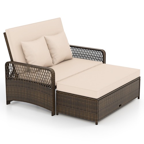 Patio rattan daybed piece - patio,