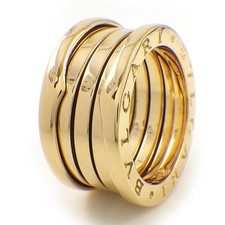 BVLGARI Ring B-zero1 3 Band Logo Spiral 750(18K) Yellow Gold #52 US5.75