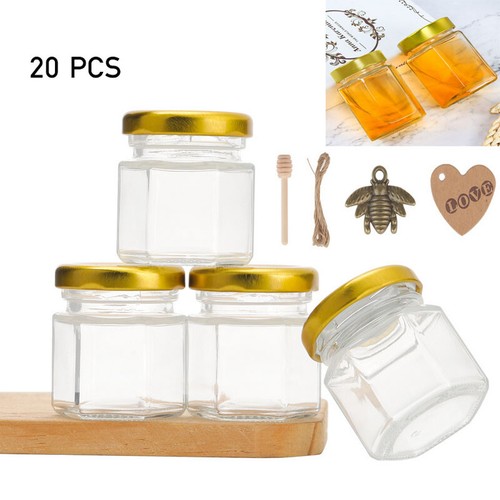 20pcs hexagonal glass - 20pcs,