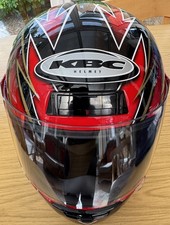 Motorbike Motorcycle Helmet KBC TK-77 Limited Devil Design In Red Full Face