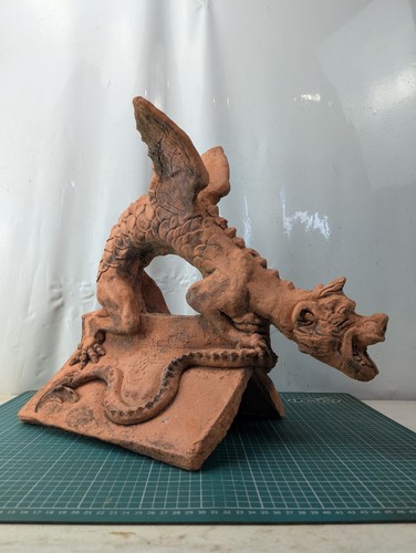 Dragon terracotta roof tile - roof,