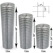 Galvanised Welded Wire Mesh 1"x1" Fence Aviary Rabbit Hutch Chicken Run Coop Pet