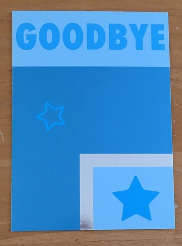 Goodbye carte blanche - ‘goodbye’,