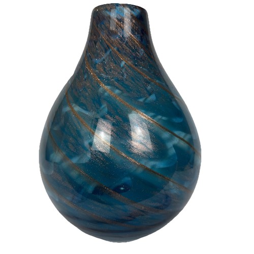 Lenox art glass blue seaview - art,
