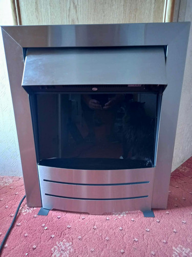 Inset fireplace metal with - inset,