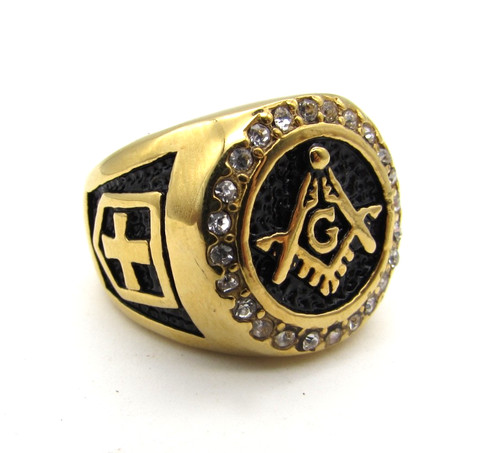 Masonic ring mens gold - masonic,