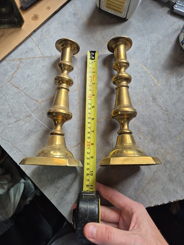 Solid brass vintage candle - vintage,