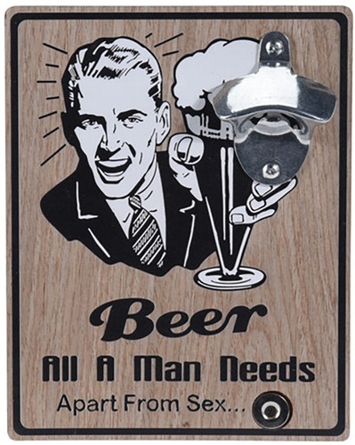 Retro wooden bottle - bottle, opener