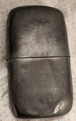 Antique pewter hip flask - antique,