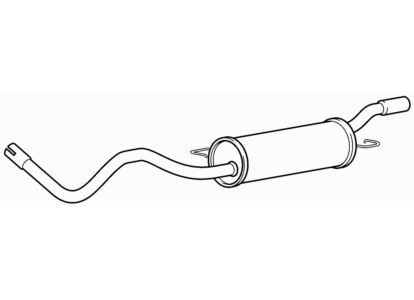 Quality rear exhaust silencer - rear,