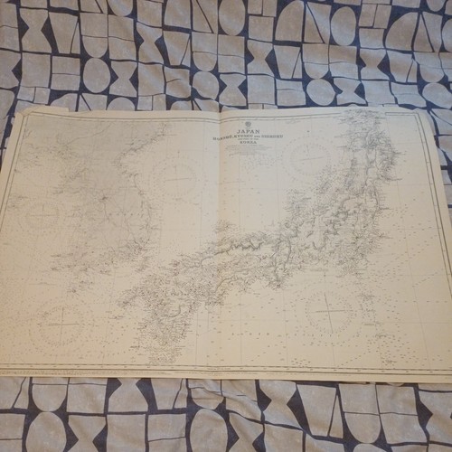 Vintage 1947 admiralty chart - admiralty,