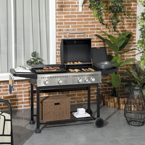Gas bbq and plancha - 2-in-1,