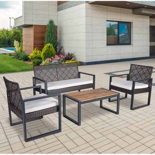 Patio conversation sofa set - sofa,