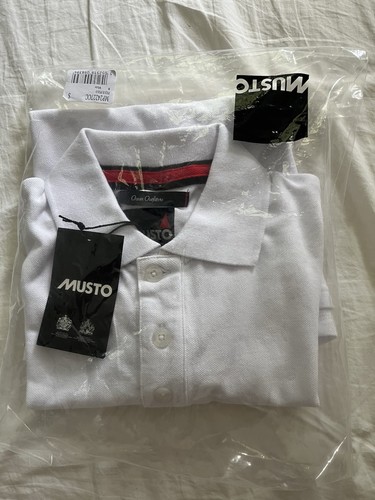 Musto 100 cotton white polo - musto,