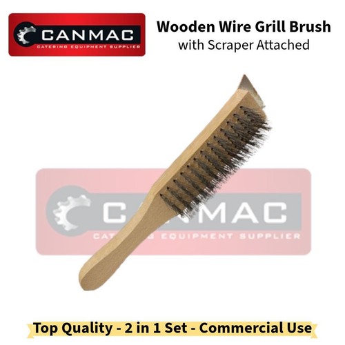 Wooden wire grill brush - wire,