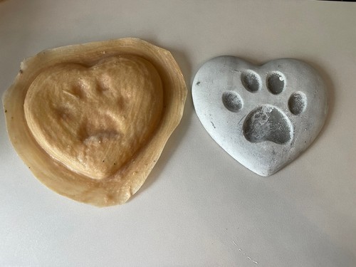 Rubber latex mold - mould, heart