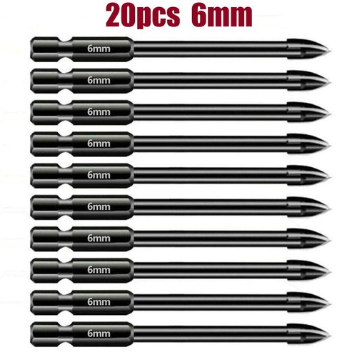 20x 6mm tile porcelain drill - 20x,
