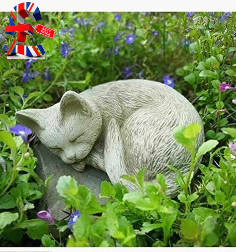 Sleeping cat statue - sleeping,