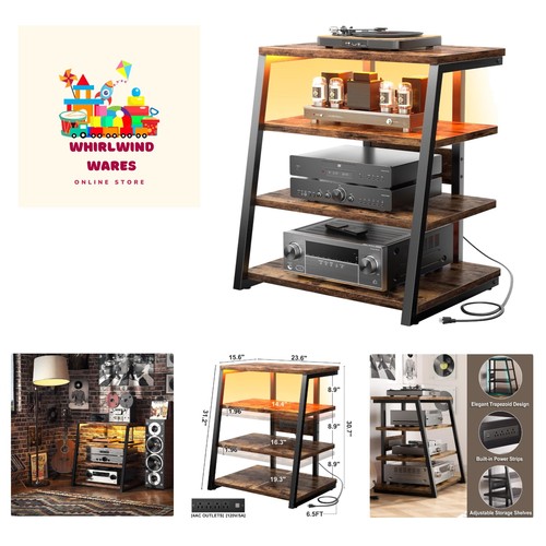 Tier media stand with - 4-tier,