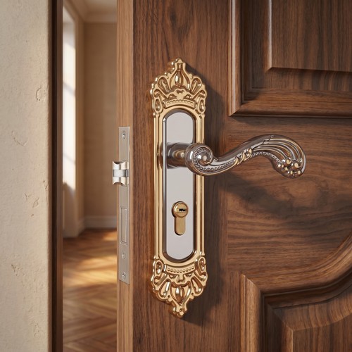 European style front lock door - front,