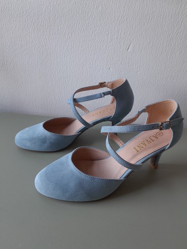 Size ladies mid heel - mid, strappy