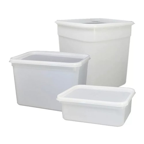 Clear rectangle ice cream tub - ice,