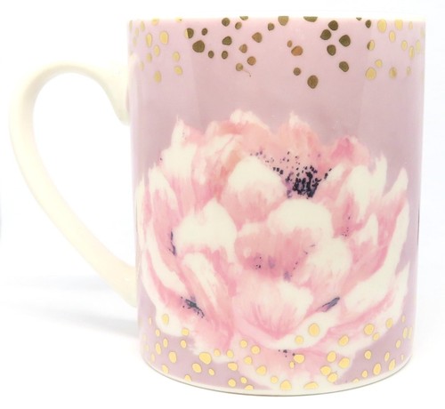 Pink flower mug fine china - flower, 9