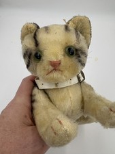 Vintage Steiff Plush Tabby Cat
