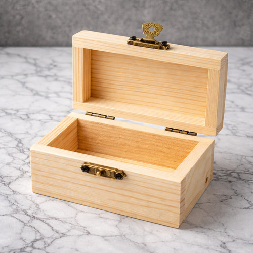 Small wooden craft box - wooden,