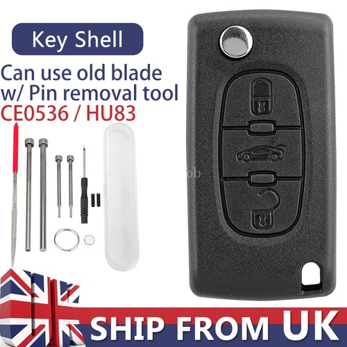 For peugeot button flip - for, key