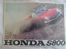 Honda S800 brochure undated English text