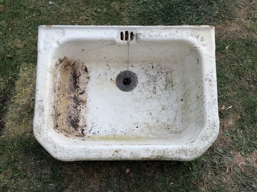 Vintage cast iron sink - cast, iron,