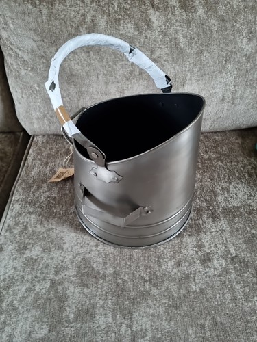 Grey coal bucket fireside - grey,