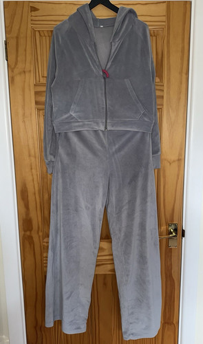 Womens grey velour 2pc - velour,