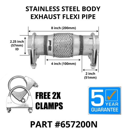 57mm 200mm clamp exhaust - x,