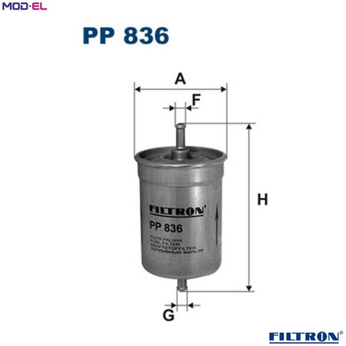 Fuel filter 836 for skoda - filter, pp
