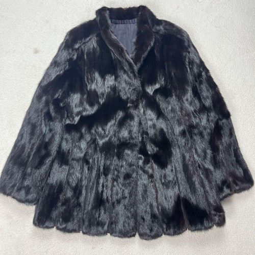 Vintage black real mink - black, fur