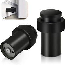 1-5x DOOR STOP HEAVY DUTY Door Floor Buffer Rubber Bumper Stainless Steel Stops