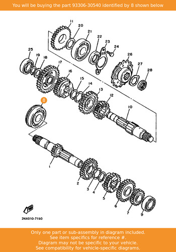 Yamaha bearing 93306 30540 - bearing,, 93306-30540